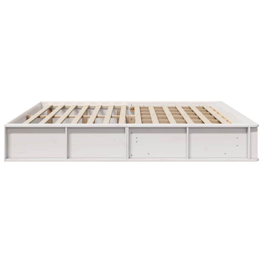 Sengestel Hvid 180 x 200 cm Massiv fyrretræ