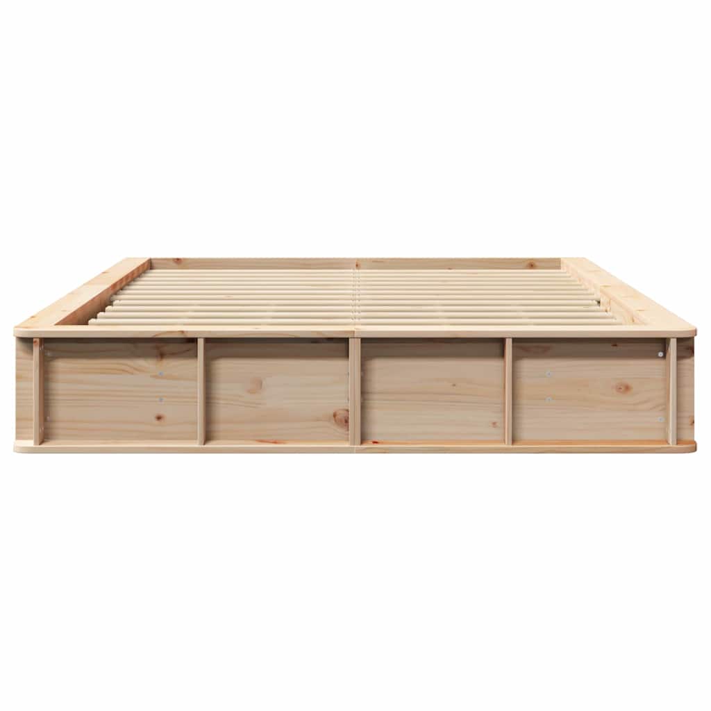 Sengestel Brun 160 x 200 cm Massiv fyrretræ