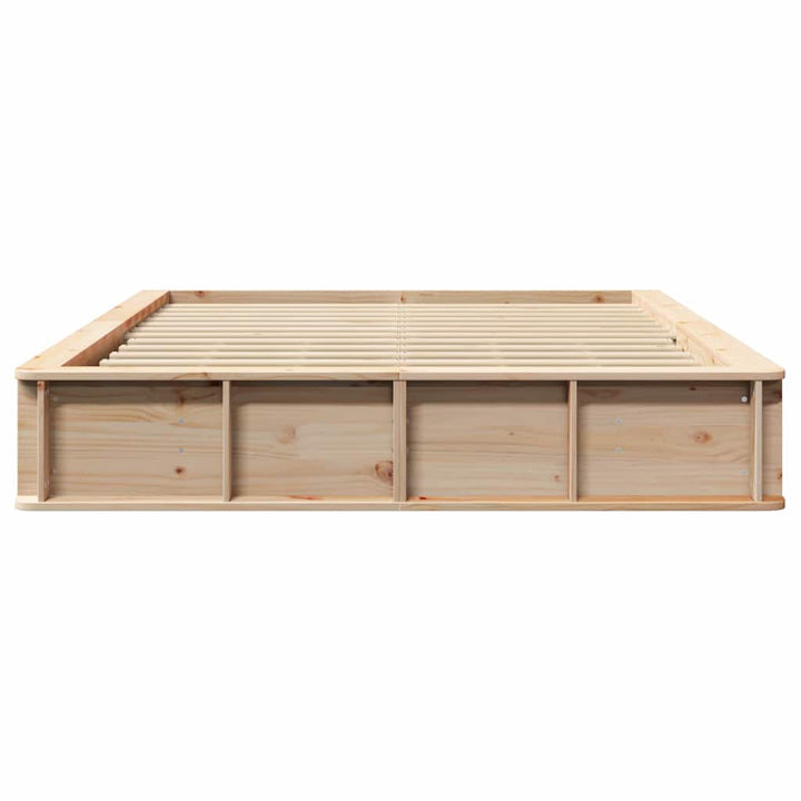 Sengestel Brun 160 x 200 cm Massiv fyrretræ