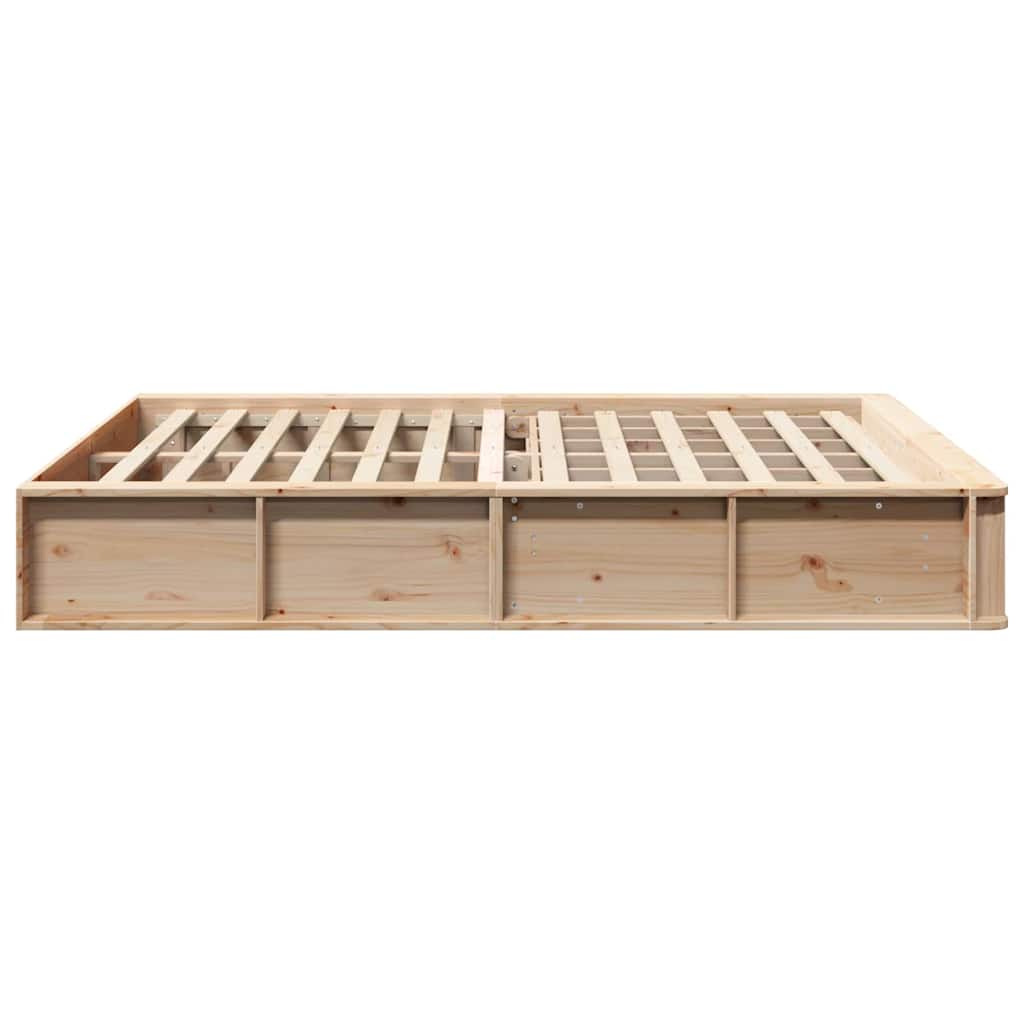 Sengestel Brun 150 x 200 cm Massiv fyrretræ