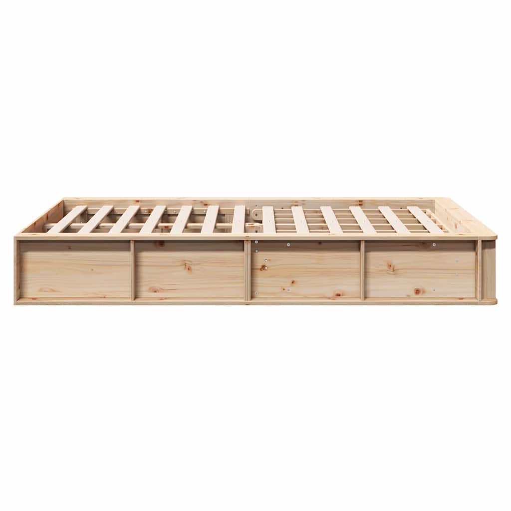 Sengestel Brun 140 x 200 cm Massiv fyrretræ