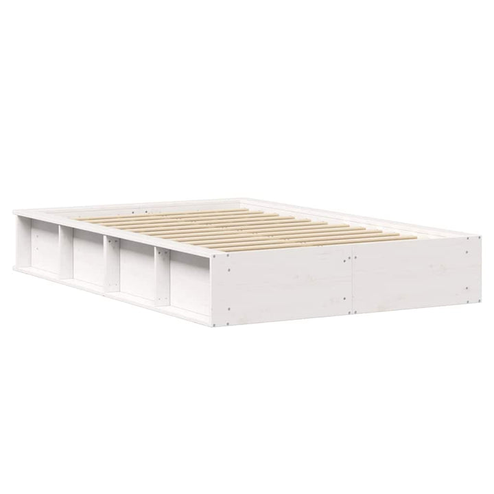 Sengestel Hvid 140 x 200 cm Massiv fyrretræ