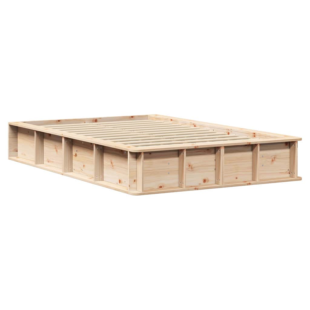 Sengestel Brun 120 x 200 cm Massiv fyrretræ