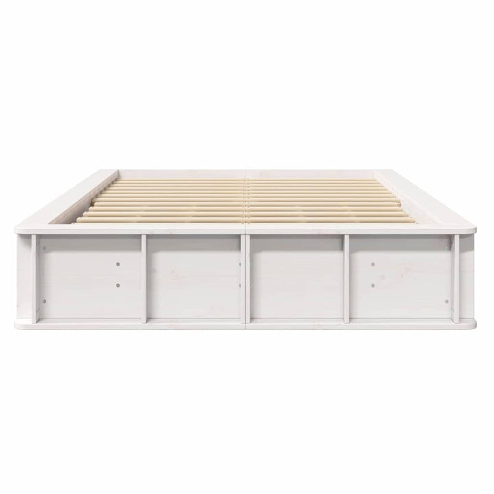 Sengestel Hvid 120 x 200 cm Massiv fyrretræ