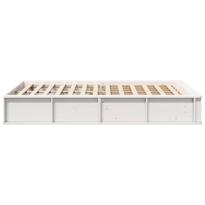 Sengestel Hvid 120 x 200 cm Massiv fyrretræ