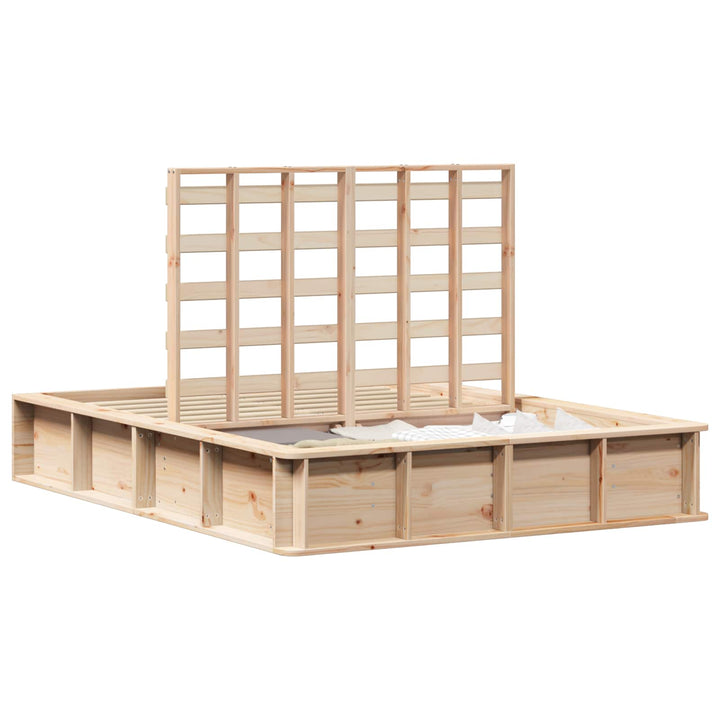 Sengestel Brun 135 x 190 cm Massiv fyrretræ