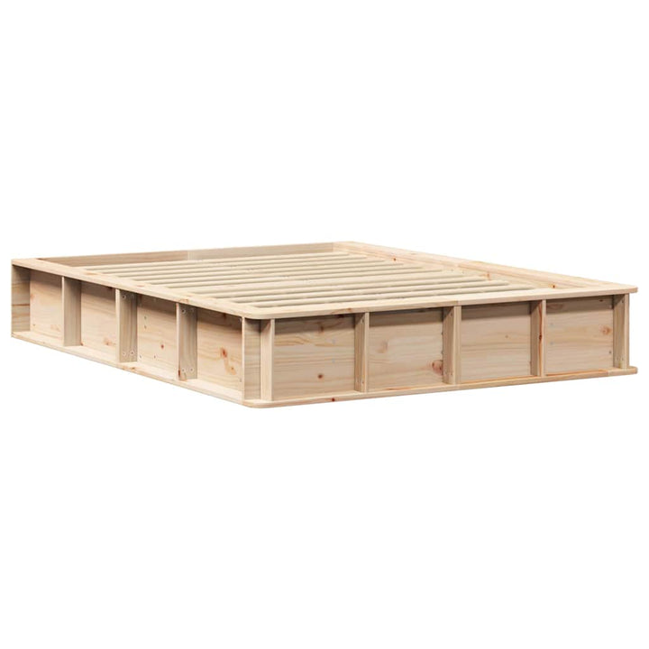 Sengestel Brun 120 x 190 cm Massiv fyrretræ