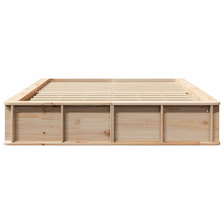 Sengestel Brun 120 x 190 cm Massiv fyrretræ