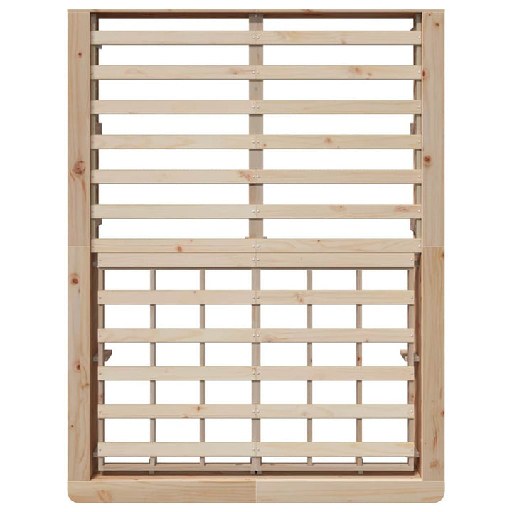 Sengestel Brun 120 x 190 cm Massiv fyrretræ