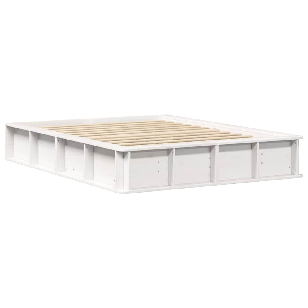Sengestel Hvid 120 x 190 cm Massiv fyrretræ