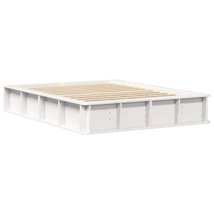 Sengestel Hvid 120 x 190 cm Massiv fyrretræ