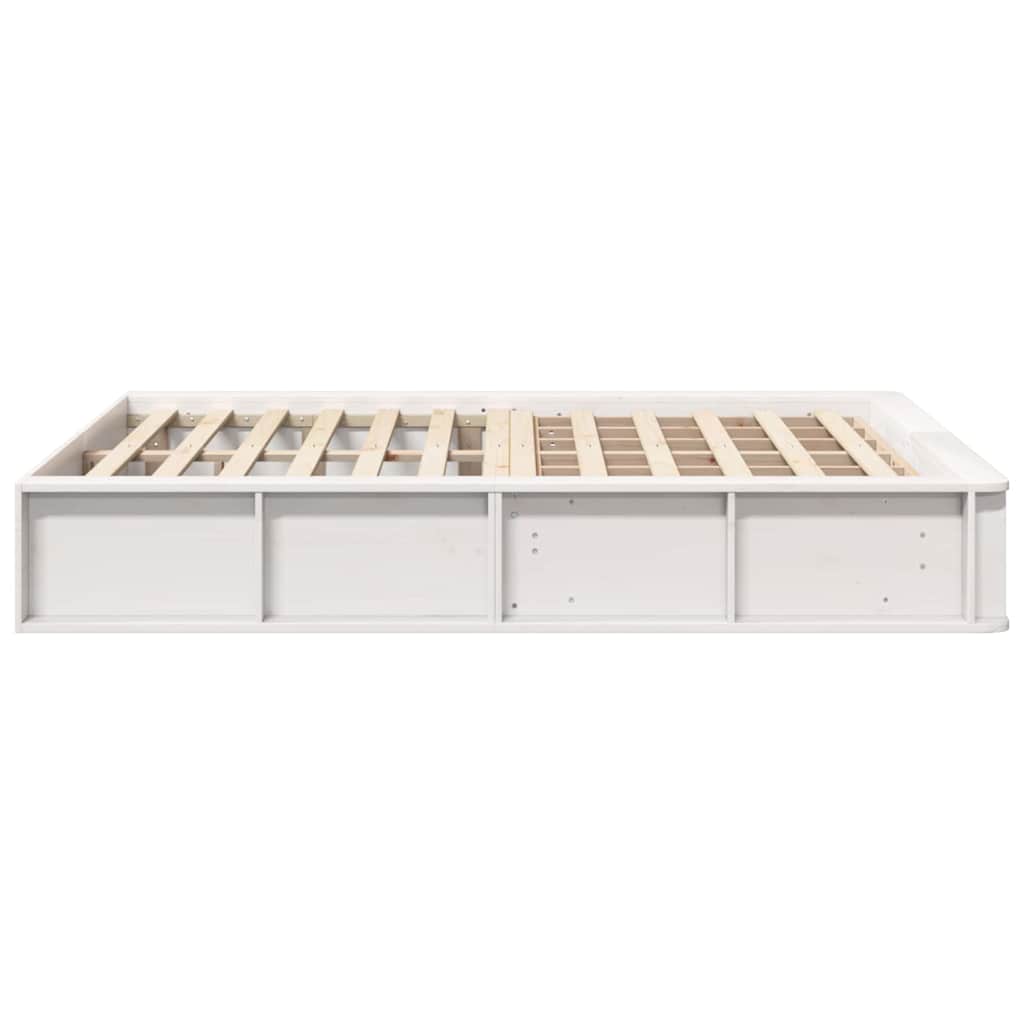 Sengestel Hvid 120 x 190 cm Massiv fyrretræ
