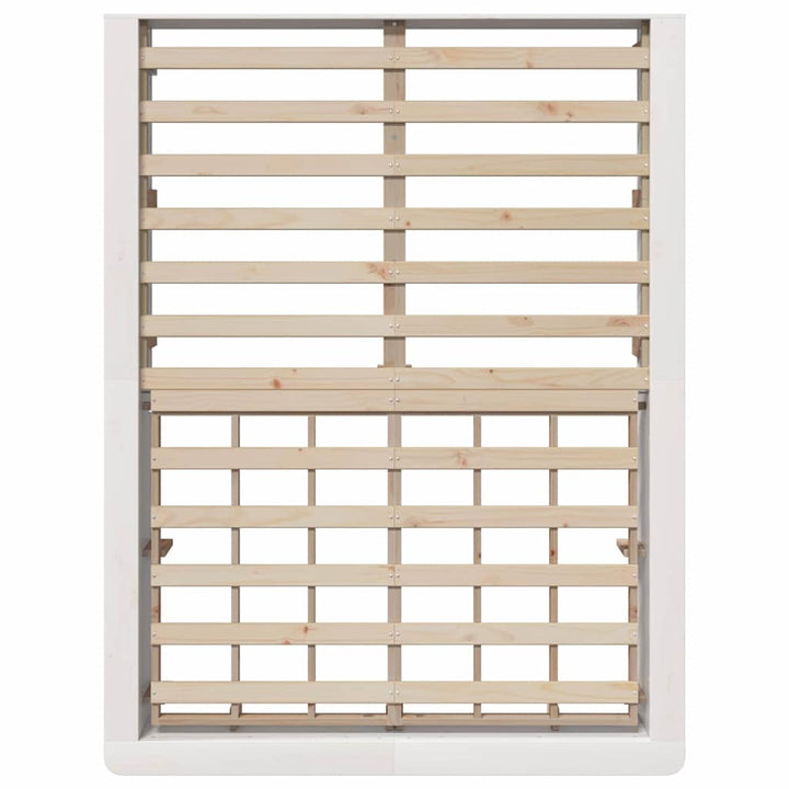 Sengestel Hvid 120 x 190 cm Massiv fyrretræ