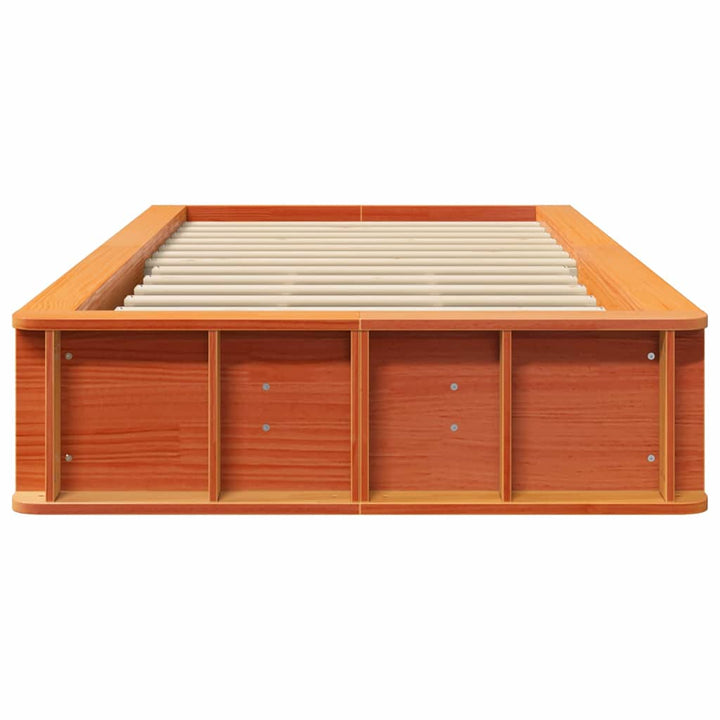 Sengestel Voks brun 100 x 200 cm Massiv fyrretræ