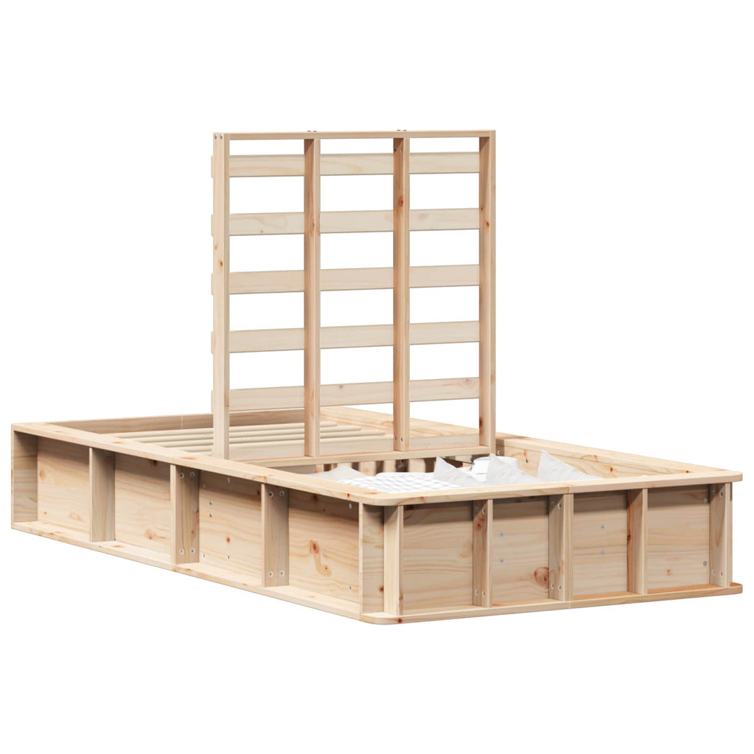 Sengestel Brun 90 x 200 cm Massiv fyrretræ