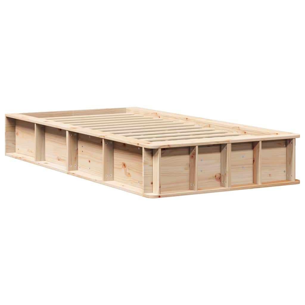 Sengestel Brun 90 x 200 cm Massiv fyrretræ