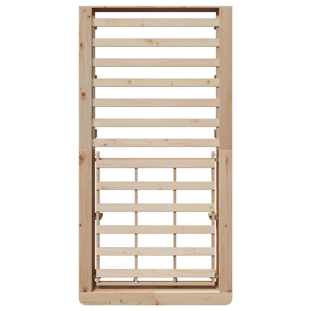 Sengestel Brun 90 x 200 cm Massiv fyrretræ