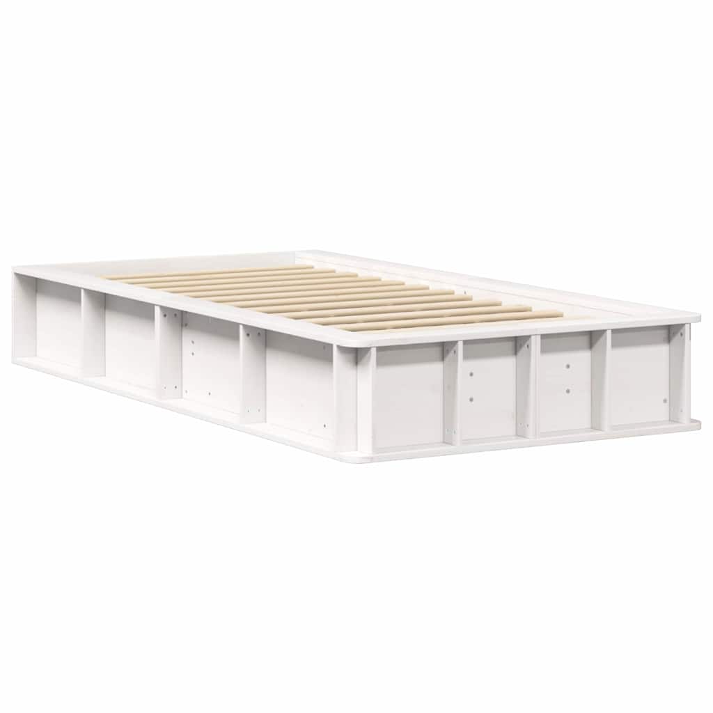 Sengestel Hvid 90 x 200 cm Massiv fyrretræ