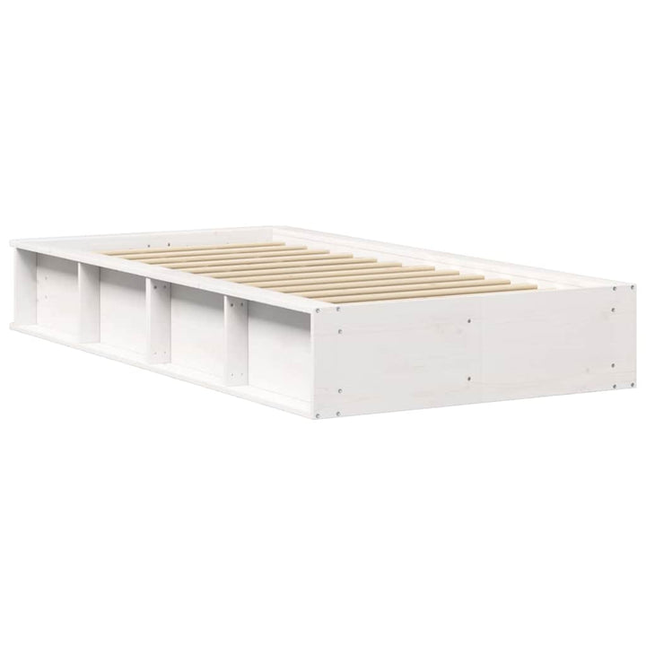 Sengestel Hvid 90 x 200 cm Massiv fyrretræ