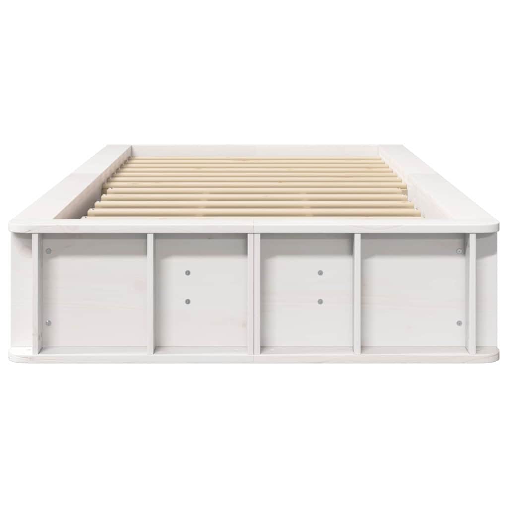 Sengestel Hvid 90 x 200 cm Massiv fyrretræ