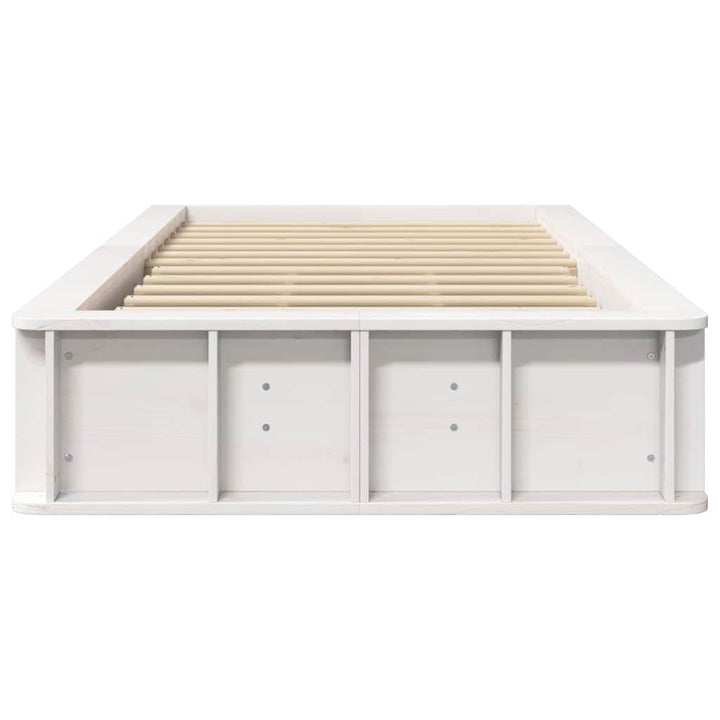 Sengestel Hvid 90 x 200 cm Massiv fyrretræ