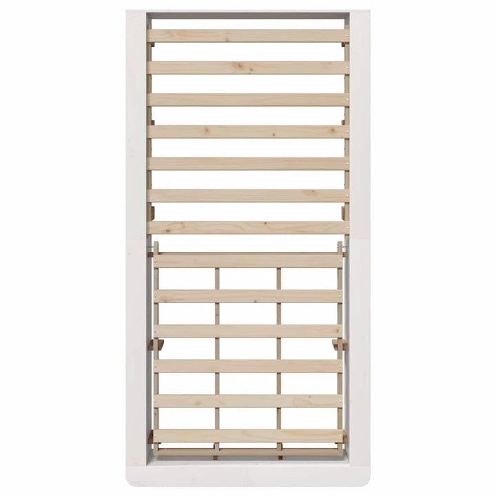 Sengestel Hvid 90 x 200 cm Massiv fyrretræ