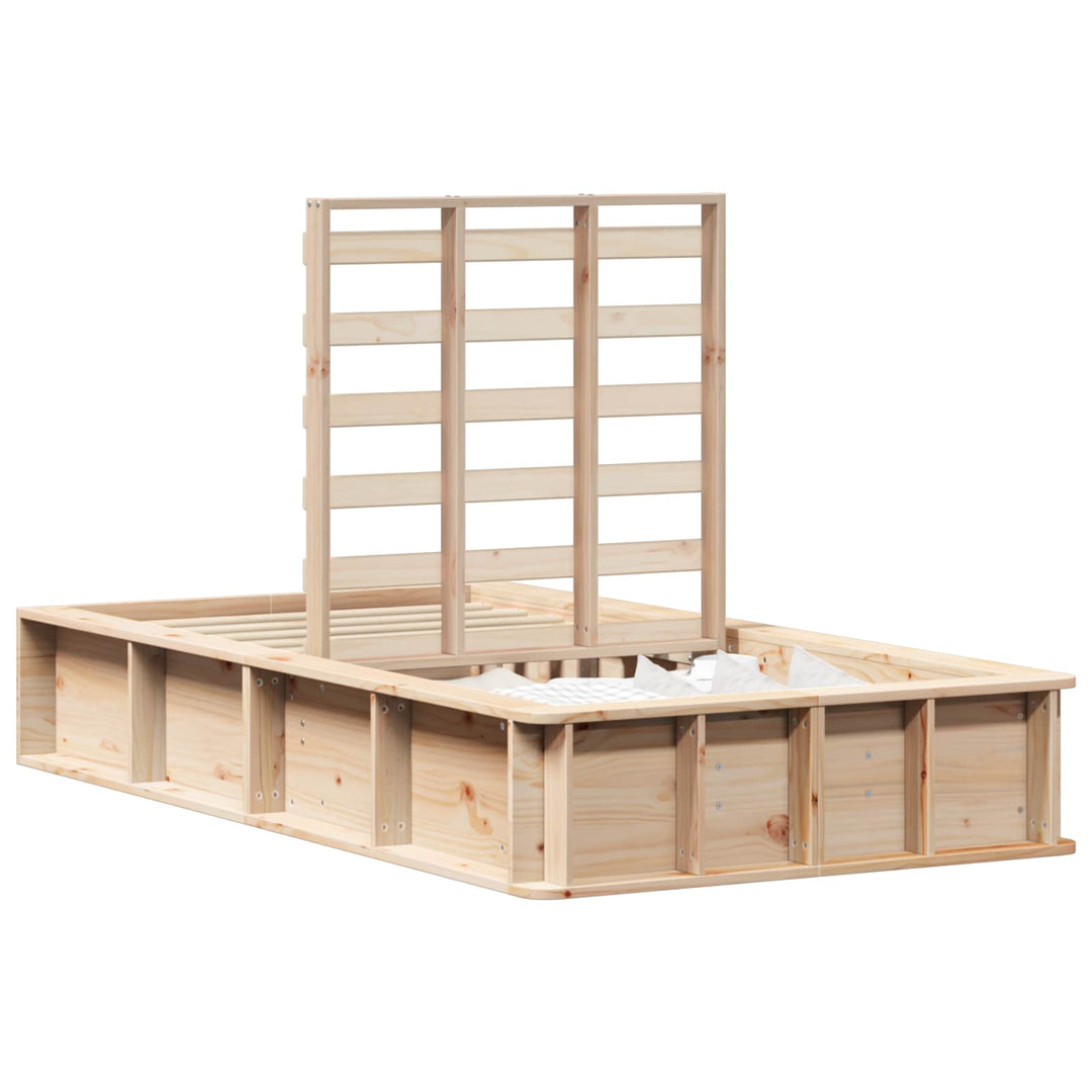 Sengestel Brun 90 x 190 cm Massiv fyrretræ