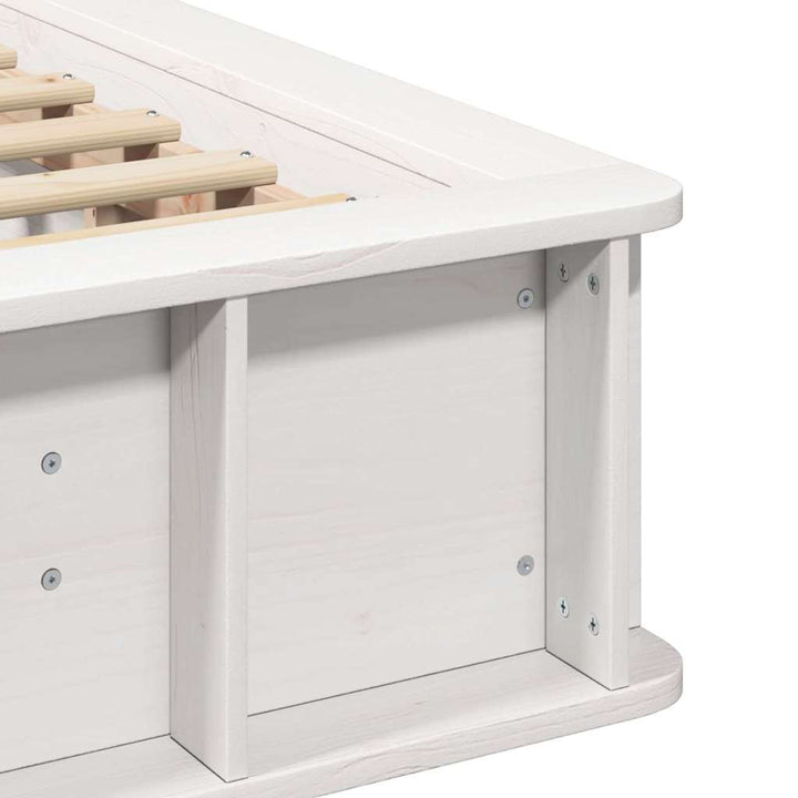 Sengestel Hvid 90 x 190 cm Massiv fyrretræ