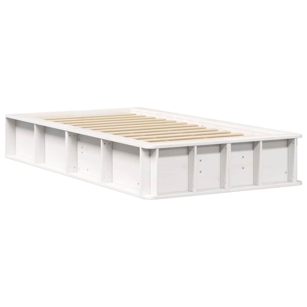 Sengestel Hvid 90 x 190 cm Massiv fyrretræ