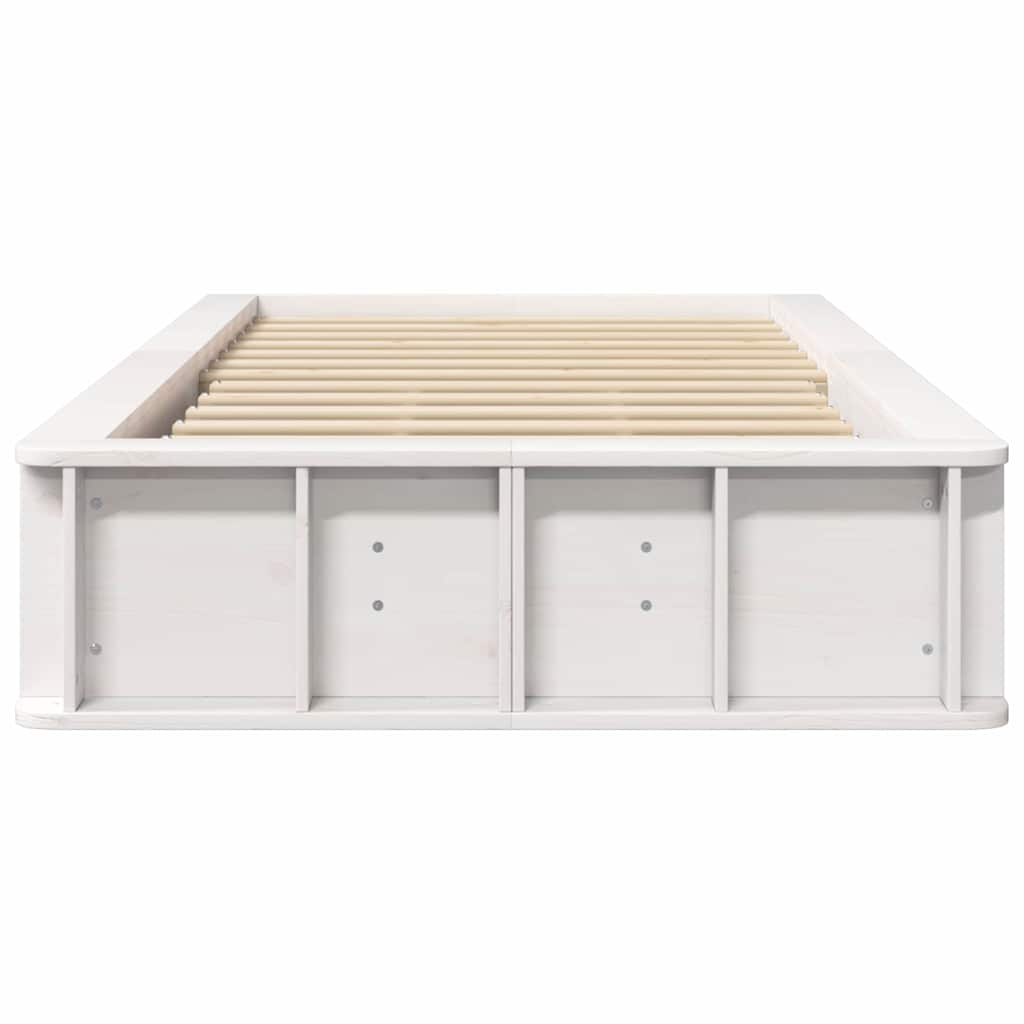 Sengestel Hvid 90 x 190 cm Massiv fyrretræ