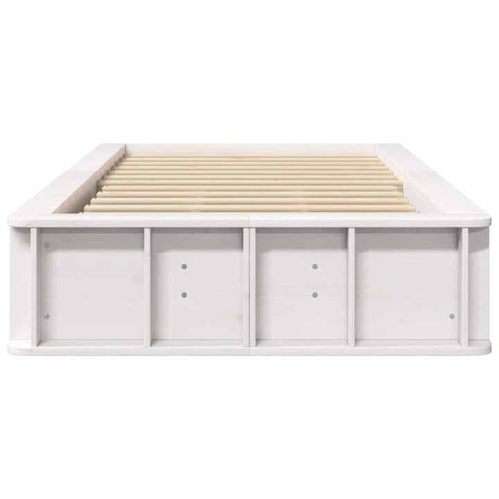Sengestel Hvid 90 x 190 cm Massiv fyrretræ