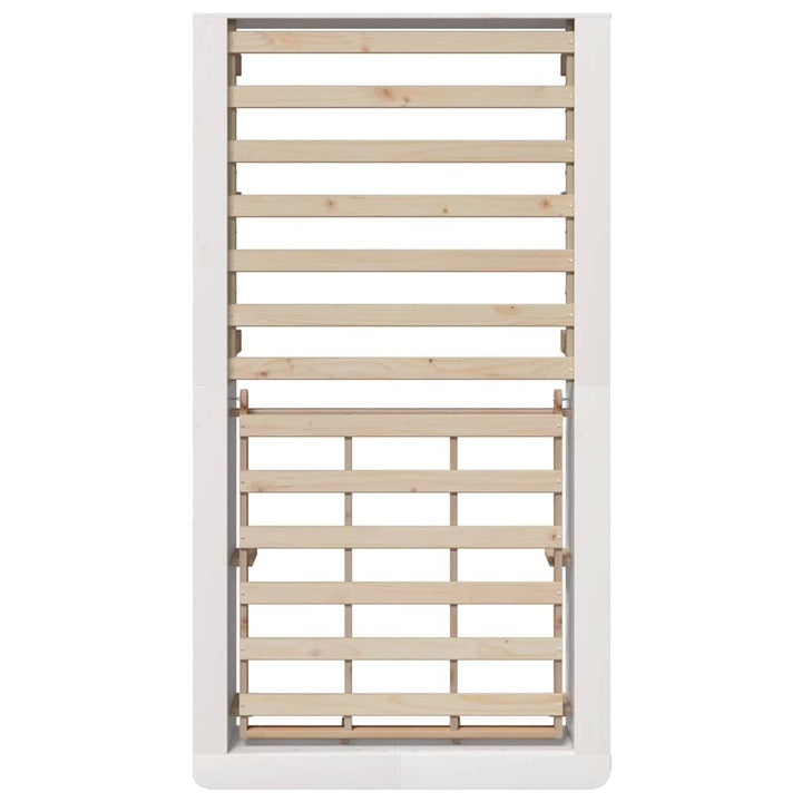 Sengestel Hvid 90 x 190 cm Massiv fyrretræ