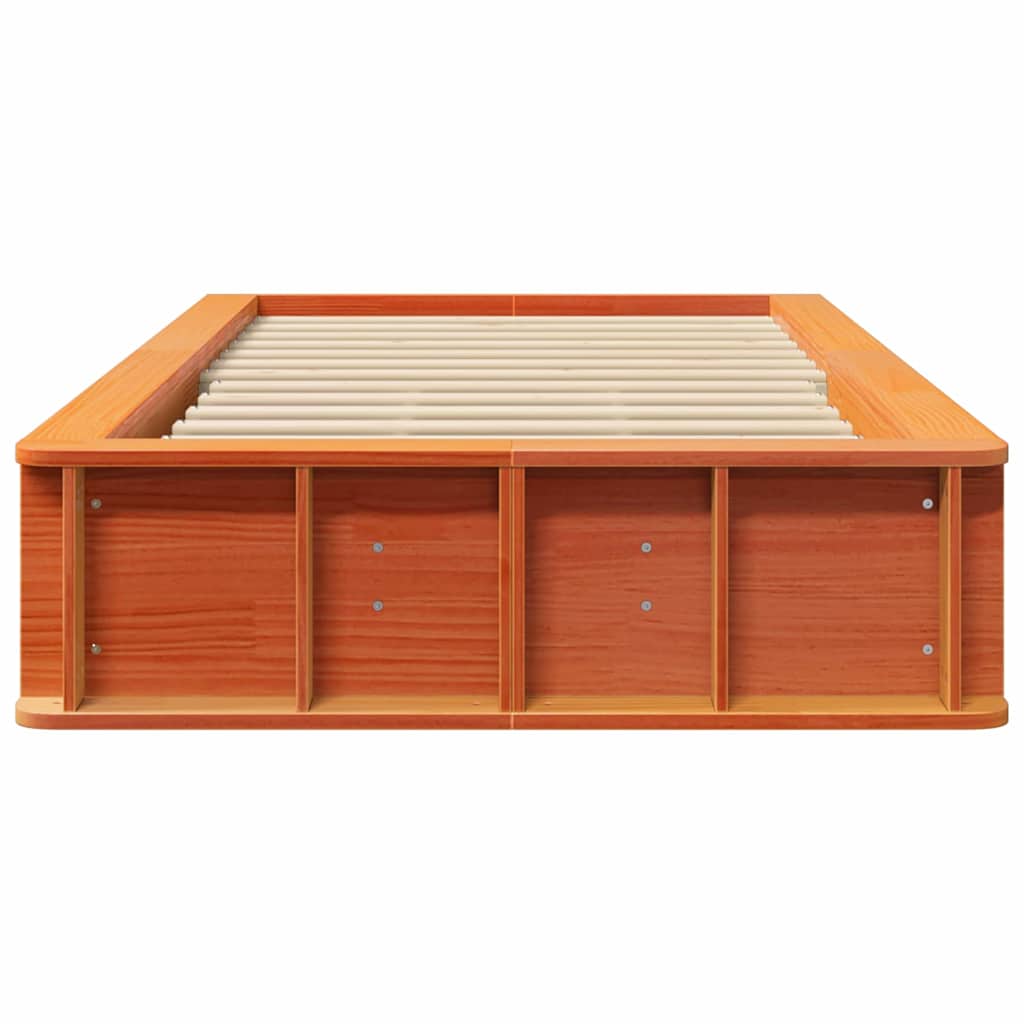 Sengestel Voks brun 90 x 190 cm Massiv fyrretræ