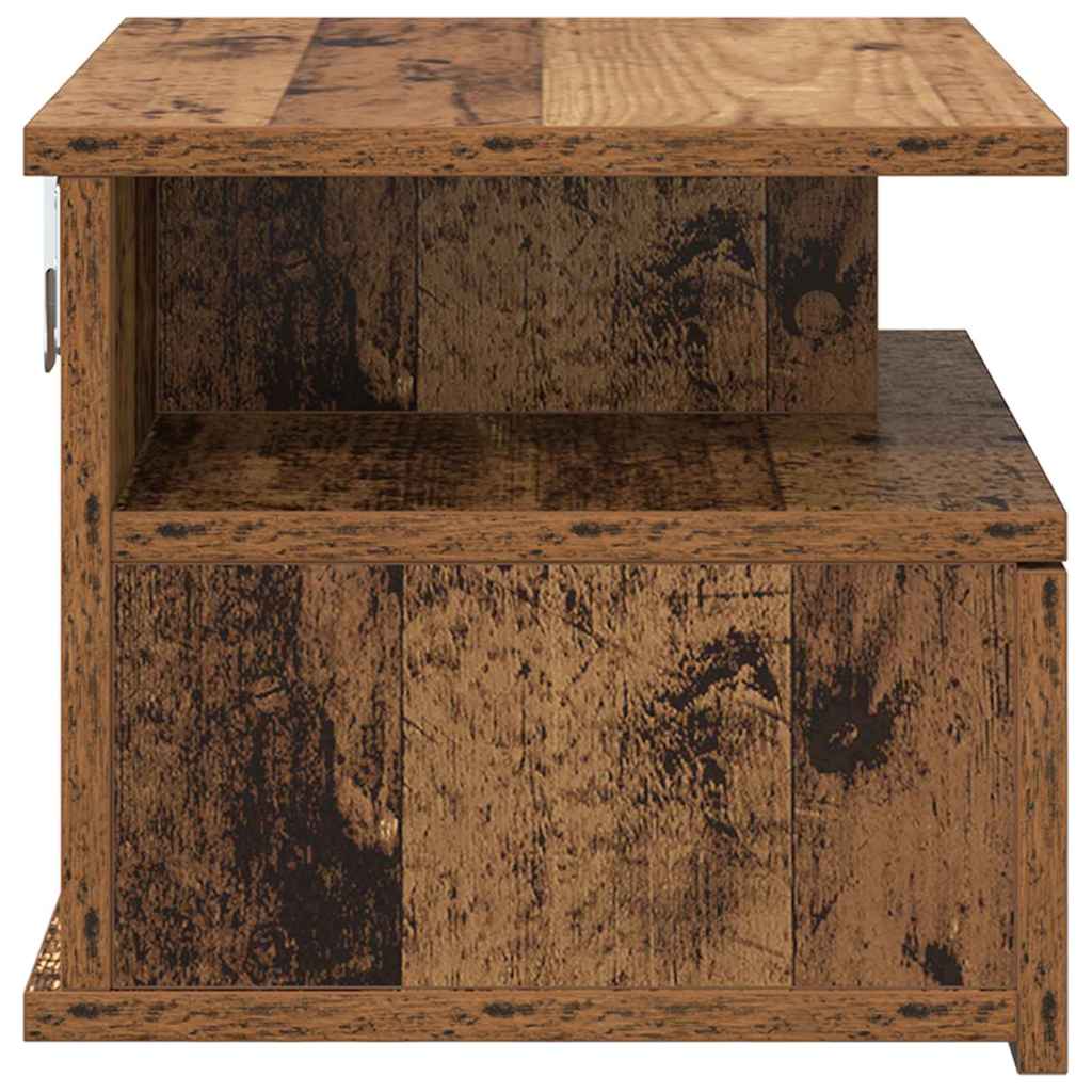 Flydende Natbord med skuffe 2 pcs Gammelt træ 40 x 31 x 28 cm