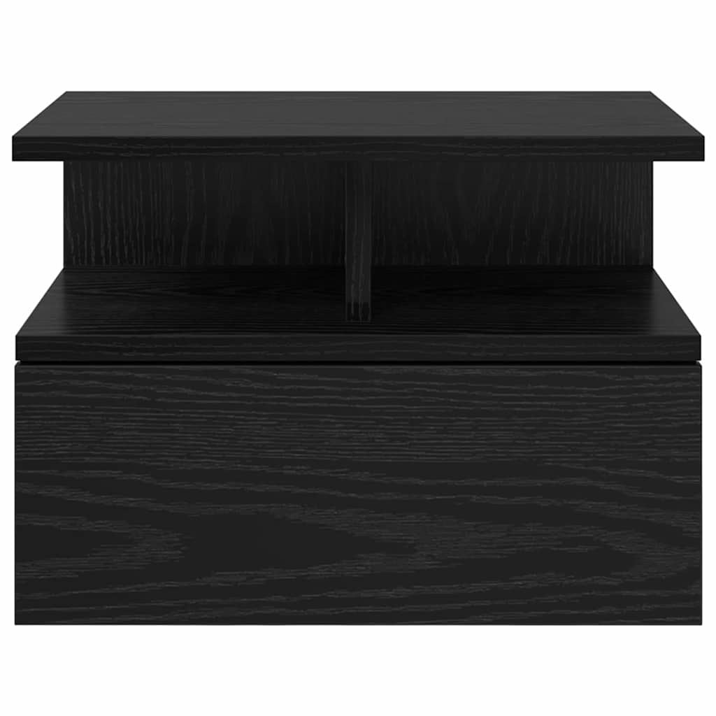 Flydende Natbord Sort eg 40 x 31 x 28 cm Konstrueret træ