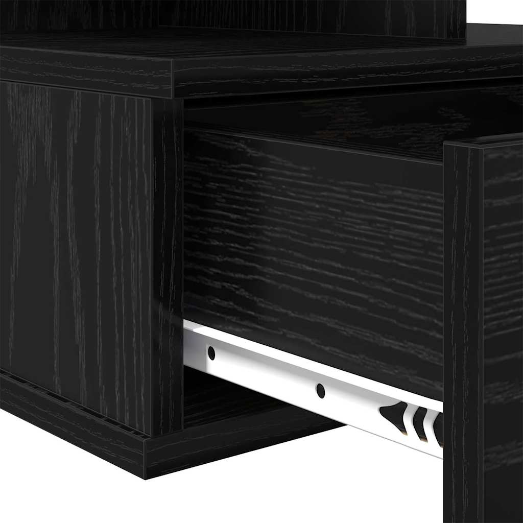Flydende Natbord 2 stk. Sort eg 40 x 31 x 28 cm Konstrueret træ