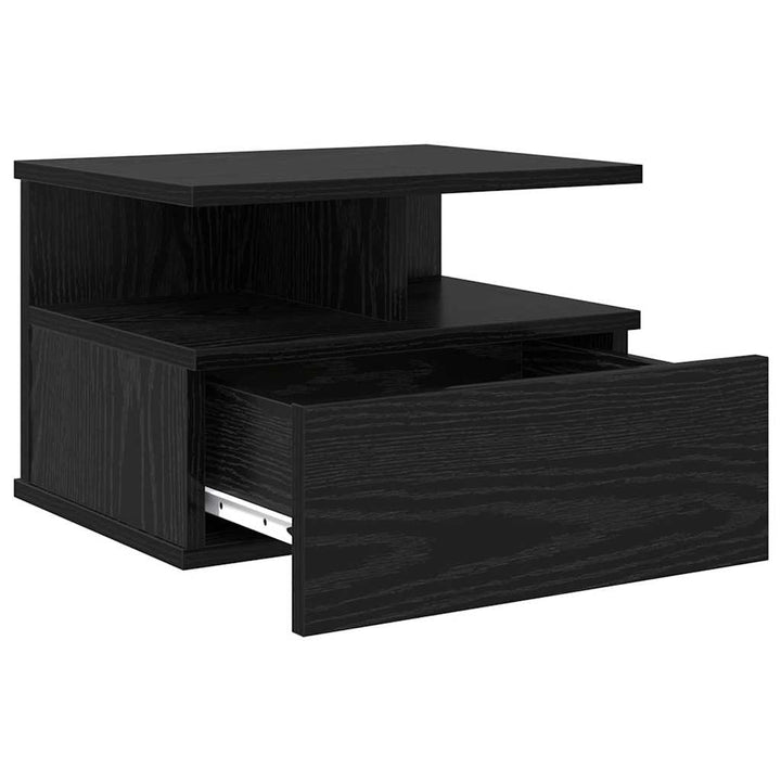 Flydende Natbord 2 stk. Sort eg 40 x 31 x 28 cm Konstrueret træ