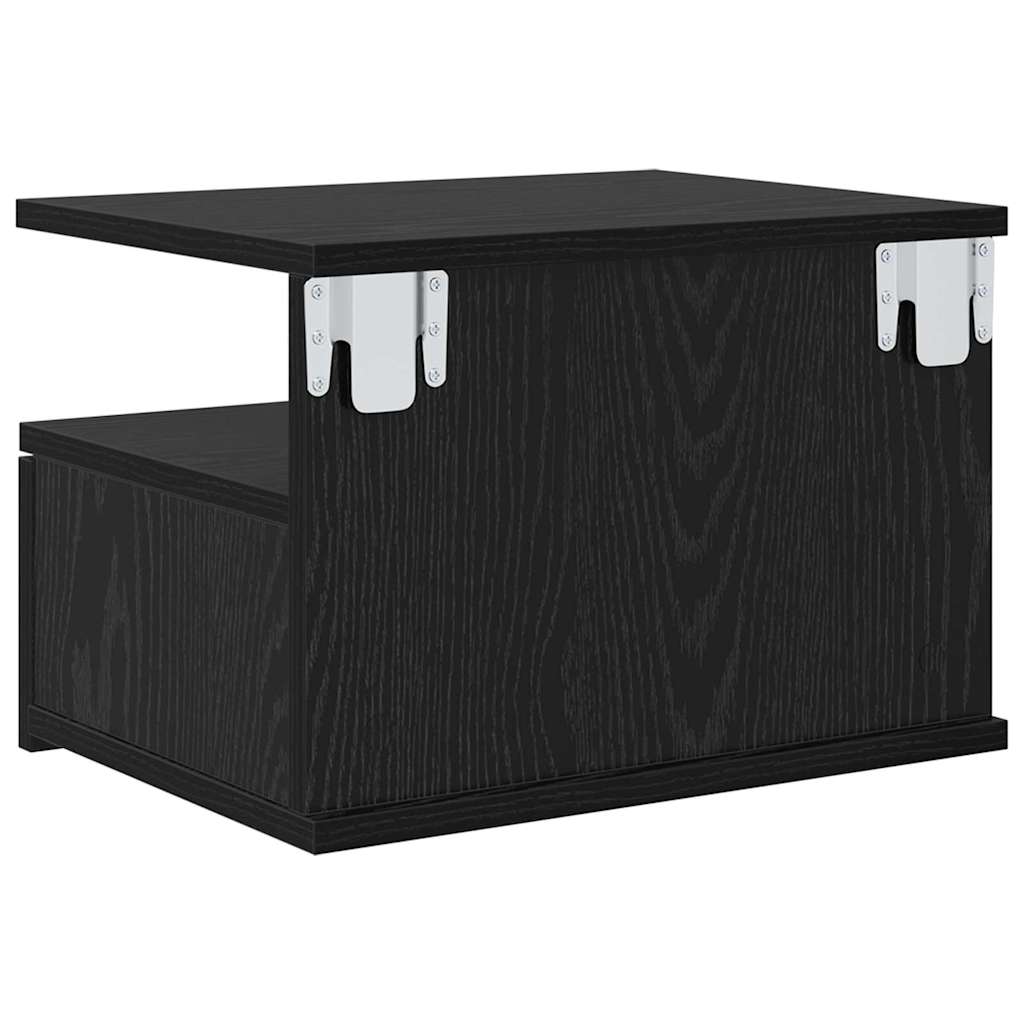 Flydende Natbord 2 stk. Sort eg 40 x 31 x 28 cm Konstrueret træ