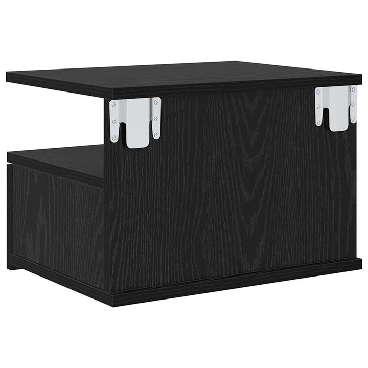 Flydende Natbord 2 stk. Sort eg 40 x 31 x 28 cm Konstrueret træ