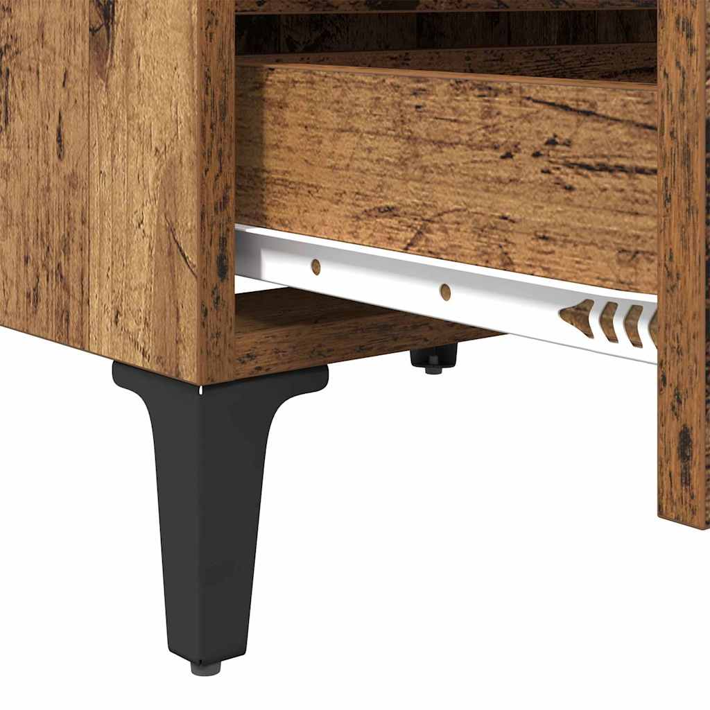 Natskab 2 pcs Gammelt træ 40 x 35 x 50 cm Konstrueret træ