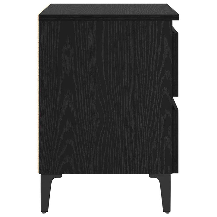 Natskab 2 pcs Sort eg 40 x 35 x 50 cm Konstrueret træ