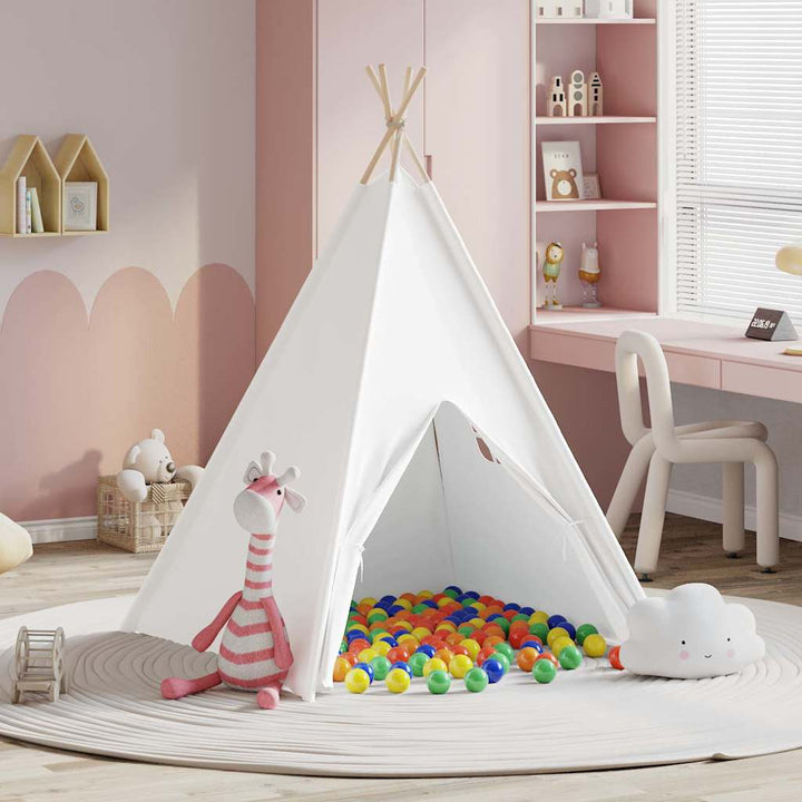 Teepee Telt Hvid 120 x 120 x 150 cm Stof og Plast