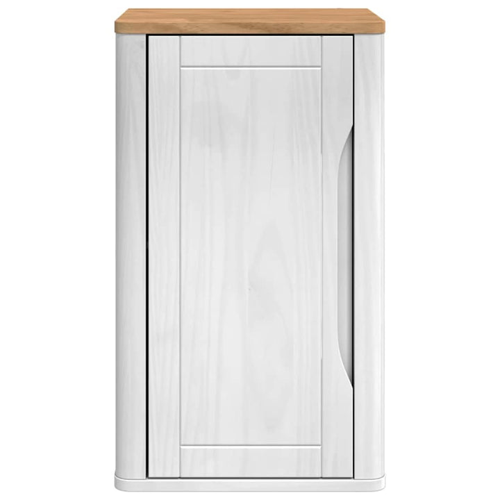 Badeværelsesvægskab FLORO Hvid 35 x 30 x 60 cm Massivt fyrretræ
