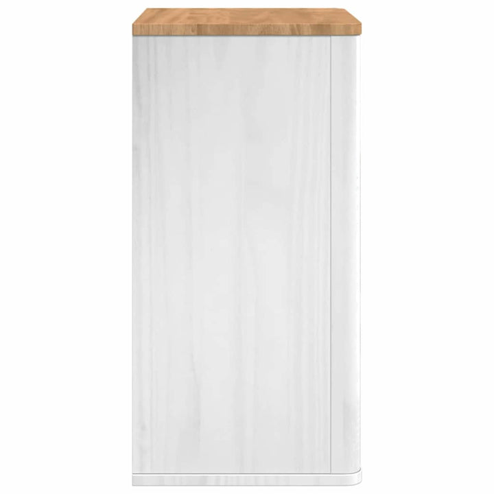 Badeværelsesvægskab FLORO Hvid 35 x 30 x 60 cm Massivt fyrretræ