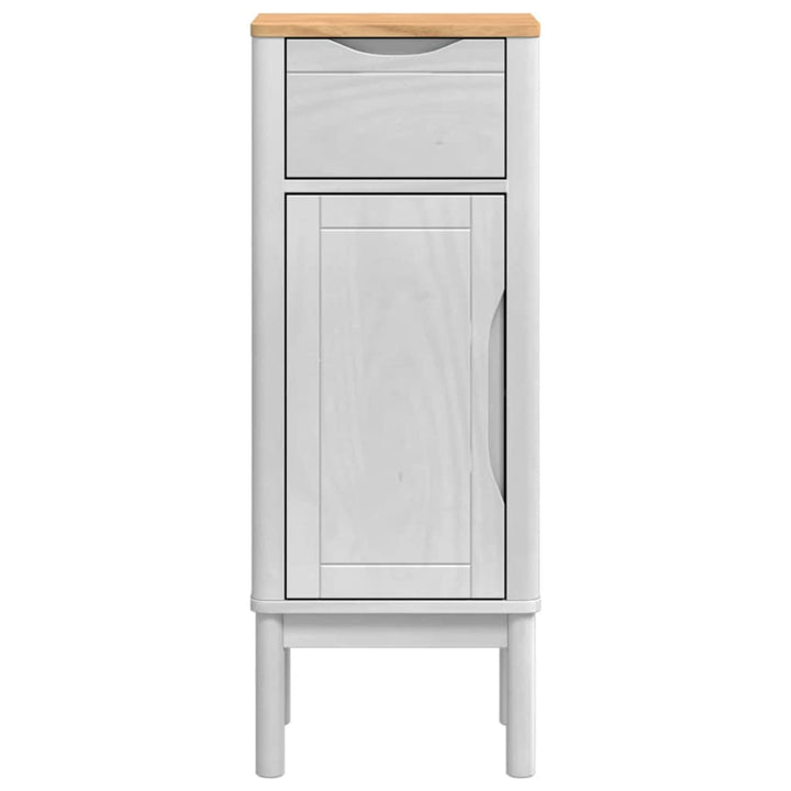 Badeværelsesskab FLORO Hvid 35 x 30 x 90 cm Massivt fyrretræ