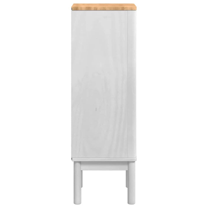 Badeværelsesskab FLORO Hvid 35 x 30 x 90 cm Massivt fyrretræ