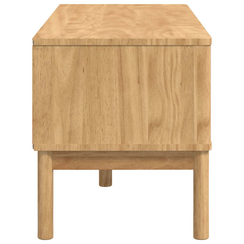 Garderobebænk FLORO Voks brun 115 x 40 x 45 cm Massivt fyrretræ