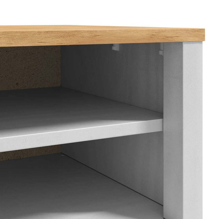 Garderobebænk FLORO Hvid 115 x 40 x 45 cm Massivt fyrretræ