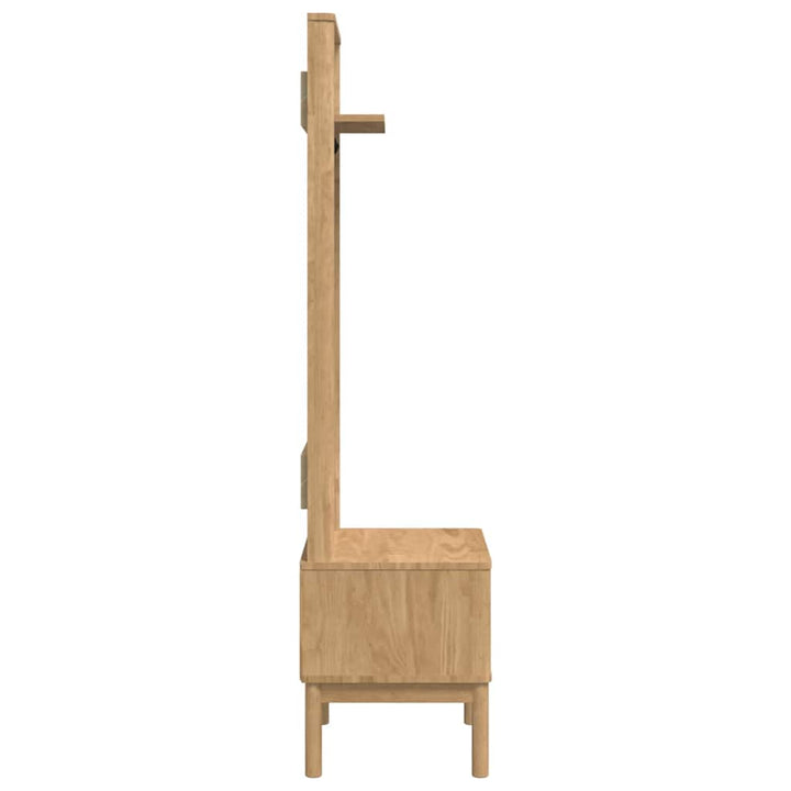 Gangskab FLORO Voks brun 50 x 40 x 158 cm Massivt fyrretræ