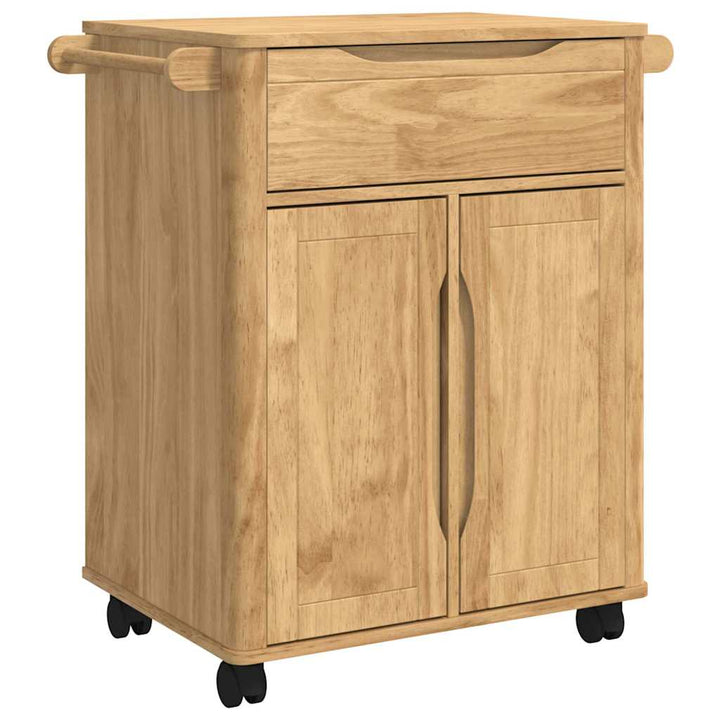 Køkkenvogn FLORO Voks brun 72,5 x 45 x 80 cm Massivt fyrretræ